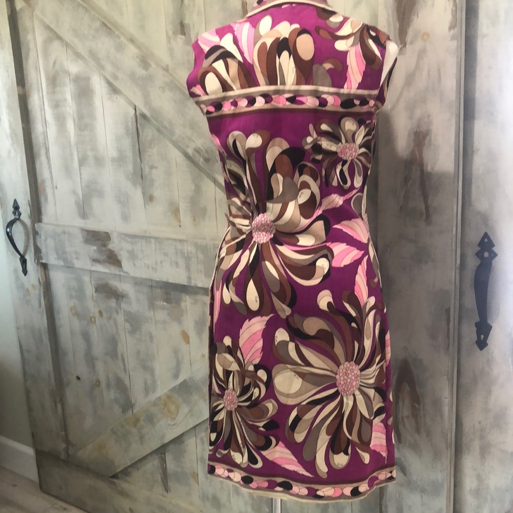 Vintage Emilio Pucci floral sleeveless coat dress - Picture 2 of 16
